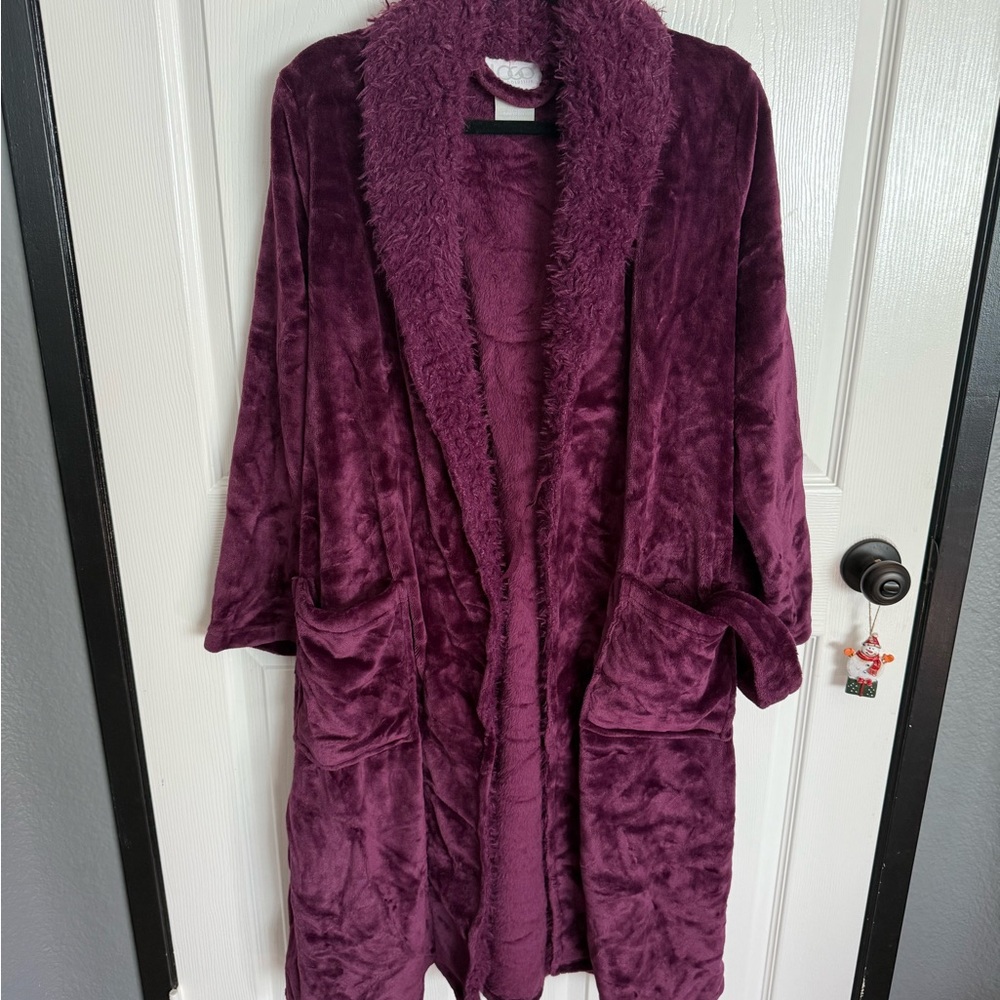 Plush Robe by logo qvc item